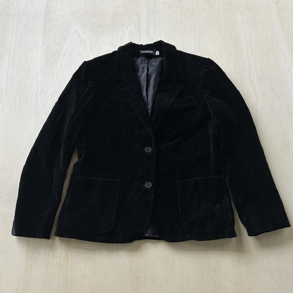 breckenridge Jackets & Blazers - Vintage Breckenridge Blazer Jacket Womens 12 Black Velvet Single Breasted Lined